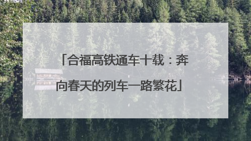 合福高铁通车十载：奔向春天的列车一路繁花