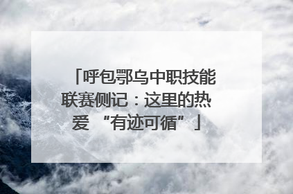 呼包鄂乌中职技能联赛侧记：这里的热爱 “有迹可循”
