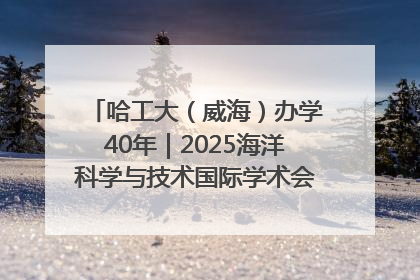 哈工大（威海）办学40年｜2025海洋科学与技术国际学术会议在威海召开
