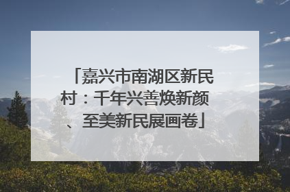 嘉兴市南湖区新民村：千年兴善焕新颜、至美新民展画卷