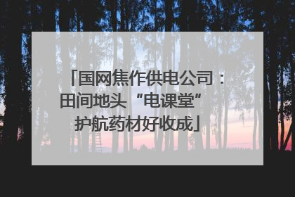 国网焦作供电公司：田间地头“电课堂” 护航药材好收成