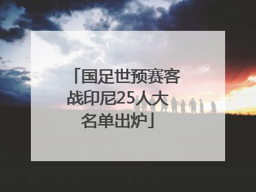 国足世预赛客战印尼25人大名单出炉