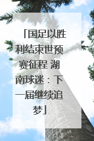 国足以胜利结束世预赛征程 湖南球迷：下一届继续追梦