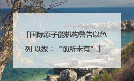 国际原子能机构警告以色列 以媒：“前所未有”