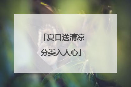 夏日送清凉 分类入人心