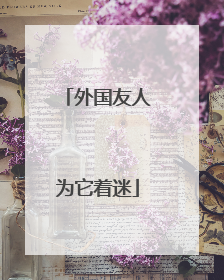 外国友人为它着迷
