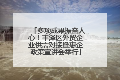 多项成果振奋人心！丰泽区外贸企业供需对接暨惠企政策宣讲会举行