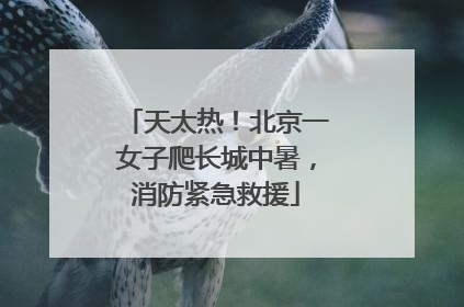 天太热！北京一女子爬长城中暑，消防紧急救援