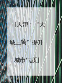 天津：“大城三管”提升城市气质