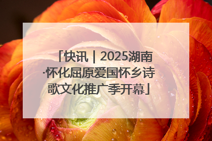 快讯｜2025湖南·怀化屈原爱国怀乡诗歌文化推广季开幕