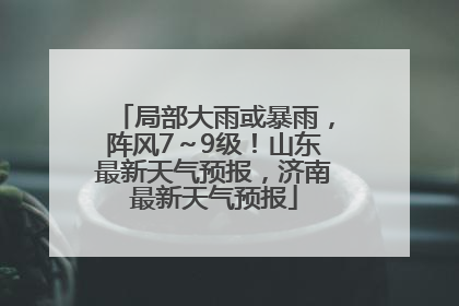 局部大雨或暴雨，阵风7～9级！山东最新天气预报，济南最新天气预报