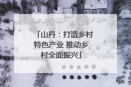 山丹：打造乡村特色产业 推动乡村全面振兴