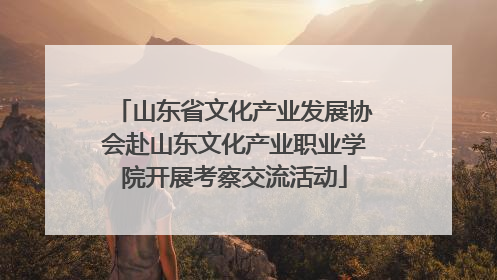 山东省文化产业发展协会赴山东文化产业职业学院开展考察交流活动