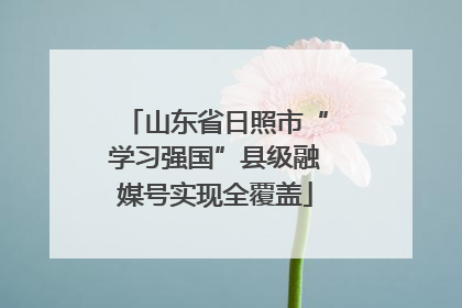 山东省日照市“学习强国”县级融媒号实现全覆盖