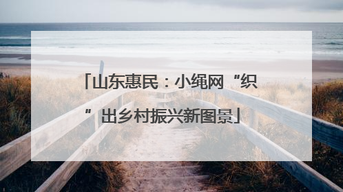 山东惠民：小绳网“织”出乡村振兴新图景