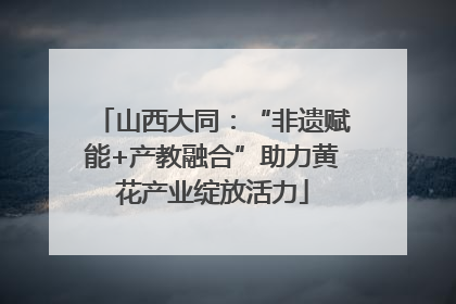 山西大同：“非遗赋能+产教融合”助力黄花产业绽放活力