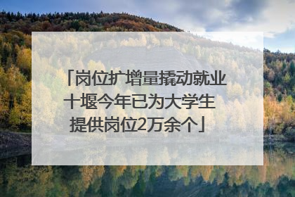 岗位扩增量撬动就业 十堰今年已为大学生提供岗位2万余个