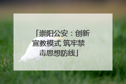 崇阳公安：创新宣教模式 筑牢禁毒思想防线