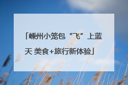 嵊州小笼包“飞”上蓝天 美食+旅行新体验