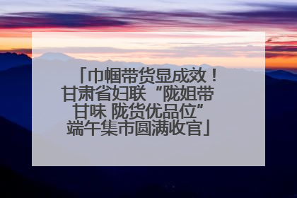 巾帼带货显成效！甘肃省妇联“陇姐带甘味 陇货优品位”端午集市圆满收官