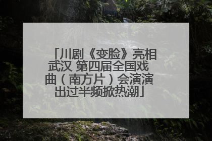 川剧《变脸》亮相武汉 第四届全国戏曲（南方片）会演演出过半频掀热潮