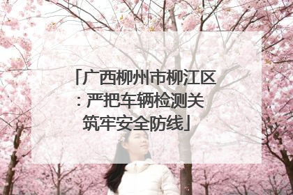 广西柳州市柳江区：严把车辆检测关 筑牢安全防线