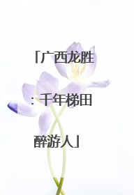广西龙胜：千年梯田醉游人