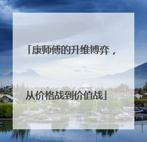 康师傅的升维博弈，从价格战到价值战