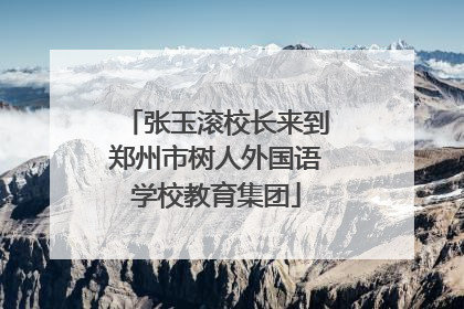 张玉滚校长来到郑州市树人外国语学校教育集团