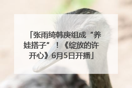 张雨绮韩庚组成“养娃搭子”！《绽放的许开心》6月5日开播