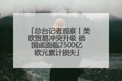 总台记者观察丨美欧贸易冲突升级 德国或面临2500亿欧元累计损失