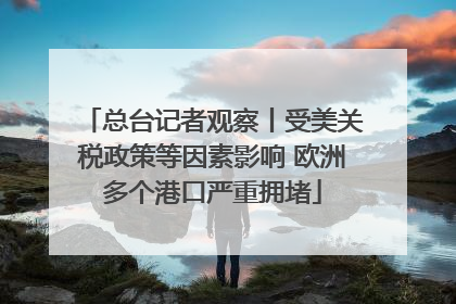 总台记者观察丨受美关税政策等因素影响 欧洲多个港口严重拥堵