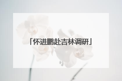 怀进鹏赴吉林调研