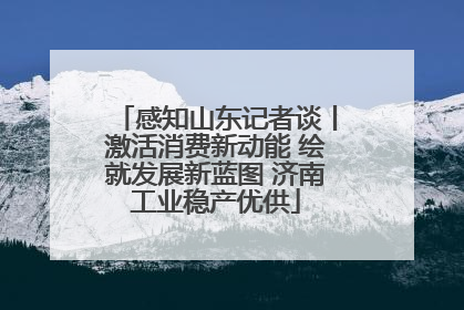 感知山东记者谈丨激活消费新动能 绘就发展新蓝图 济南工业稳产优供