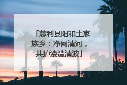 慈利县阳和土家族乡：净网清河，共护溇澧清波