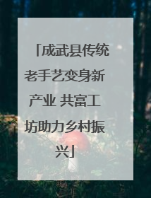 成武县传统老手艺变身新产业 共富工坊助力乡村振兴