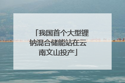 我国首个大型锂钠混合储能站在云南文山投产