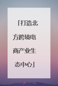 打造北方跨境电商产业生态中心