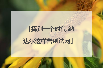 挥别一个时代 纳达尔这样告别法网