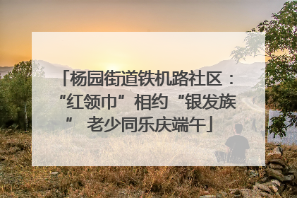杨园街道铁机路社区：“红领巾”相约“银发族” 老少同乐庆端午