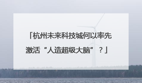 杭州未来科技城何以率先激活“人造超级大脑”？