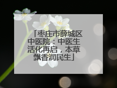 枣庄市薛城区中医院：中医生活化再启，本草飘香润民生