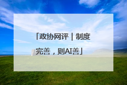 政协网评｜制度完善，则AI善
