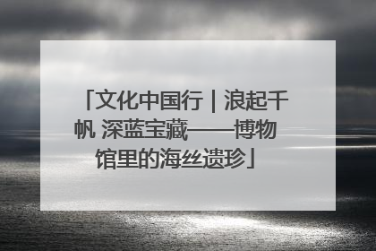 文化中国行｜浪起千帆 深蓝宝藏——博物馆里的海丝遗珍