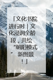 文化书院进行时｜文化浸润全龄段，共绘 “朝阳模式” 新图景！