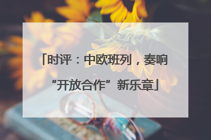 时评：中欧班列，奏响“开放合作”新乐章
