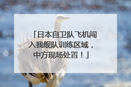 日本自卫队飞机闯入我舰队训练区域，中方现场处置！