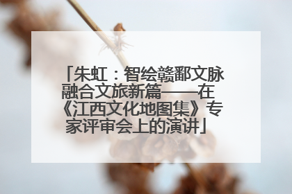 朱虹：智绘赣鄱文脉 融合文旅新篇——在《江西文化地图集》专家评审会上的演讲
