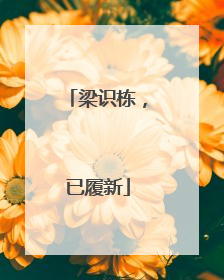 梁识栋，已履新