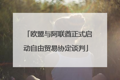 欧盟与阿联酋正式启动自由贸易协定谈判